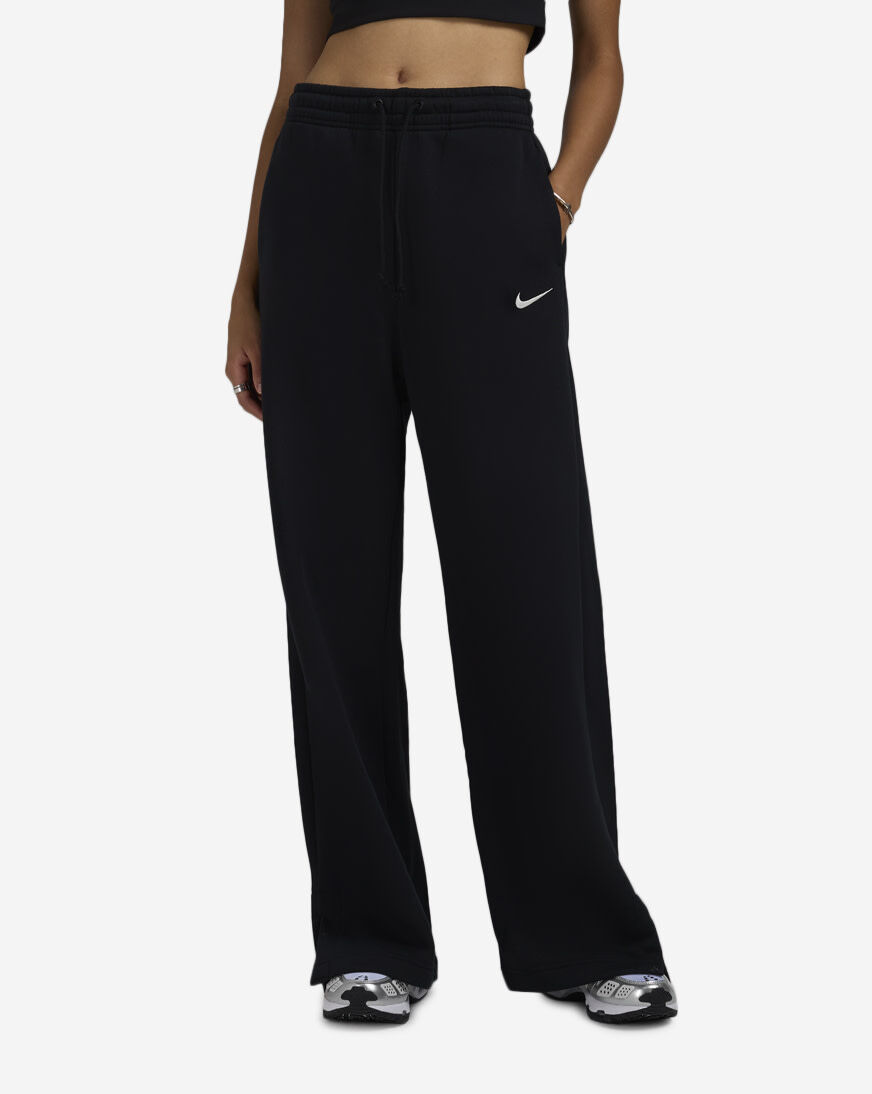 Shop Nike NSW Phoenix Fleece Wide-Leg Sweatpants IH1011-010 black