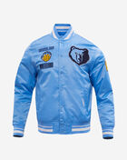 PRO STANDARD Memphis Grizzlies Retro Classic Rib Satin Jacket BMG658864-UNI Blue 1