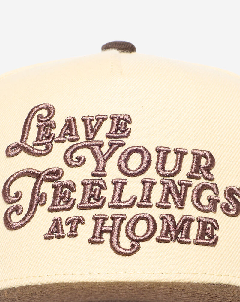 Field Grade Leave Your Feelings At Home Full Twill Trucker Hat 1006742 cream 2