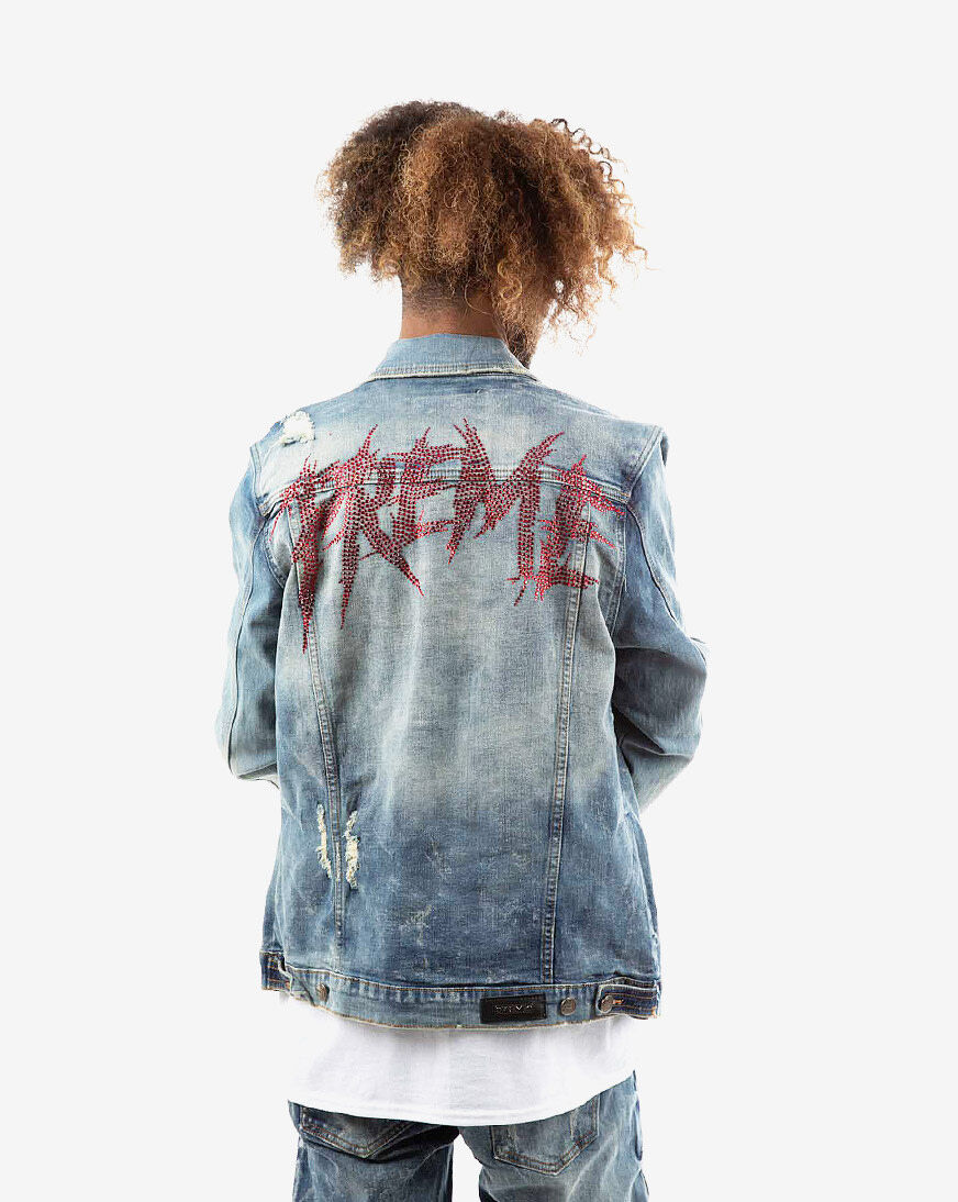 KCGG Preme Indigo Denim Jacket Mens 