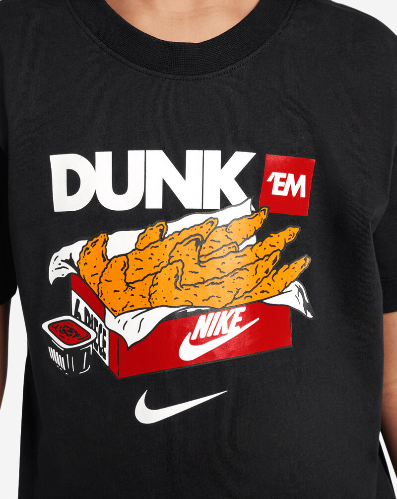 Nike Big Kids' Chicken Dunks Graphic T-Shirt HQ3235-010 Black 3