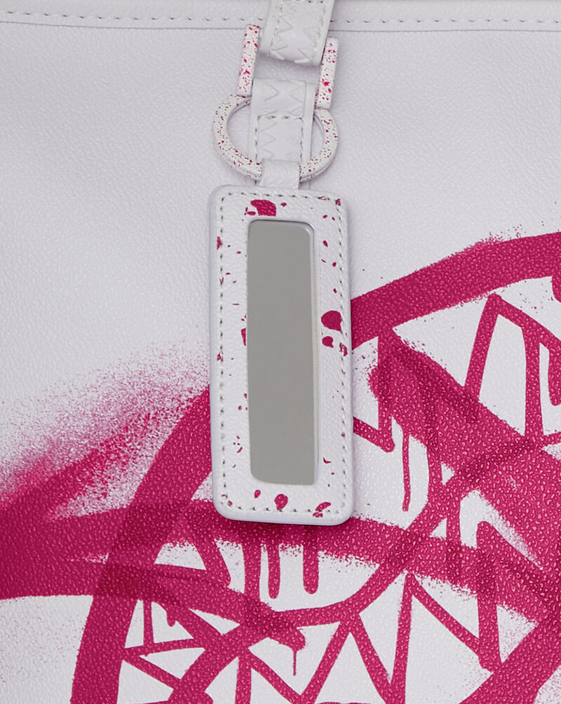 Sprayground Pink Vandal  Tote T7428 White 2