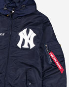 New Era Alpha Industries Historic L-2B New York Yankees Hooded Bomber Jacket 60564139 Blue 2