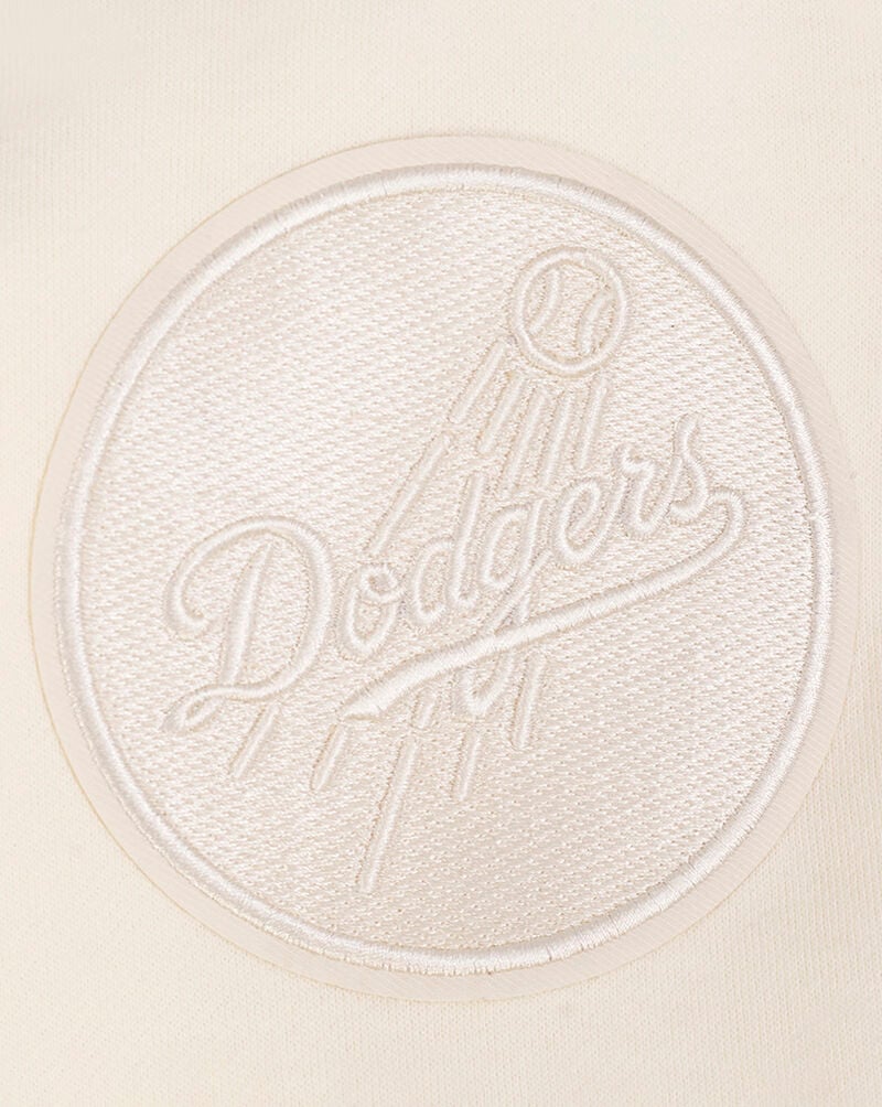 PRO STANDARD Los Angeles Dodgers Neutral Drop Shoulder Fleece Pullover Hoodie LLD537022-EGG cream 4