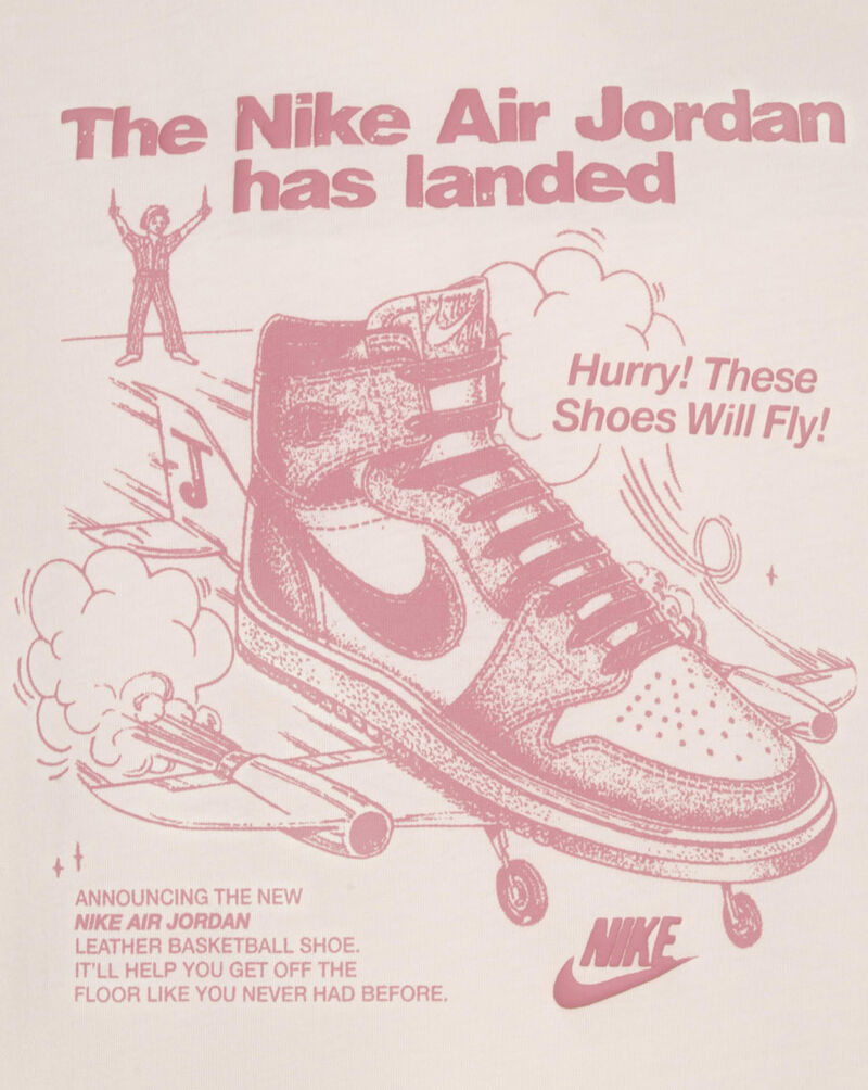 Jordan Big Kids' Graphic T-Shirt 45D645-AAK Pink 2