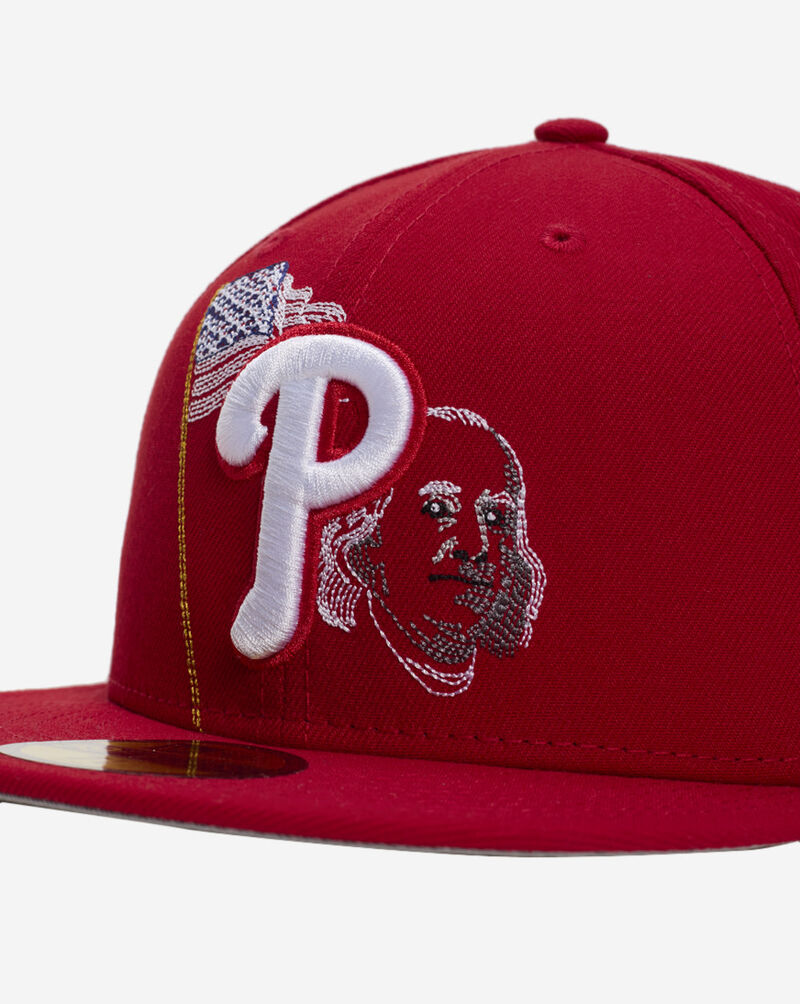 New Era 59Fifty Philadelphia Phillies State Stitch Fitted Hat 60641264 Red 2