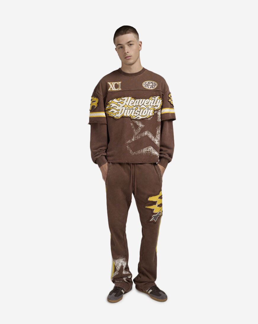 Shop Smoke Rise Division Fleece Pants FP25355SNZ-MUS brown