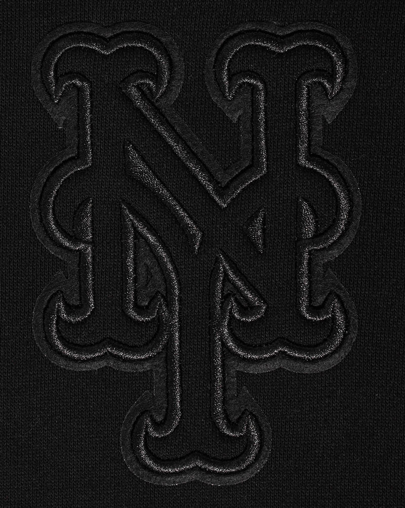 PRO STANDARD New York Mets Neutral Drop Shoulder Fleece Pull Over Hoodie  LNM5311666-BLK Black 2
