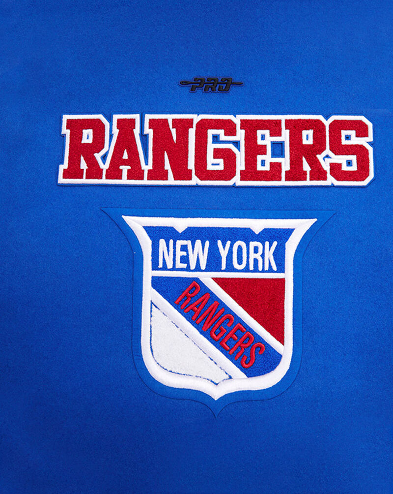 PRO STANDARD New York Rangers Retro Classic Rib Wool Varsity Jacket HNRH67278-RYR Blue 2
