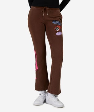 Fleece Patch Wide Leg Pants