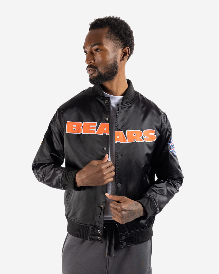 Shop PRO STANDARD Chicago Bears Big Logo Satin Jacket FCH640948