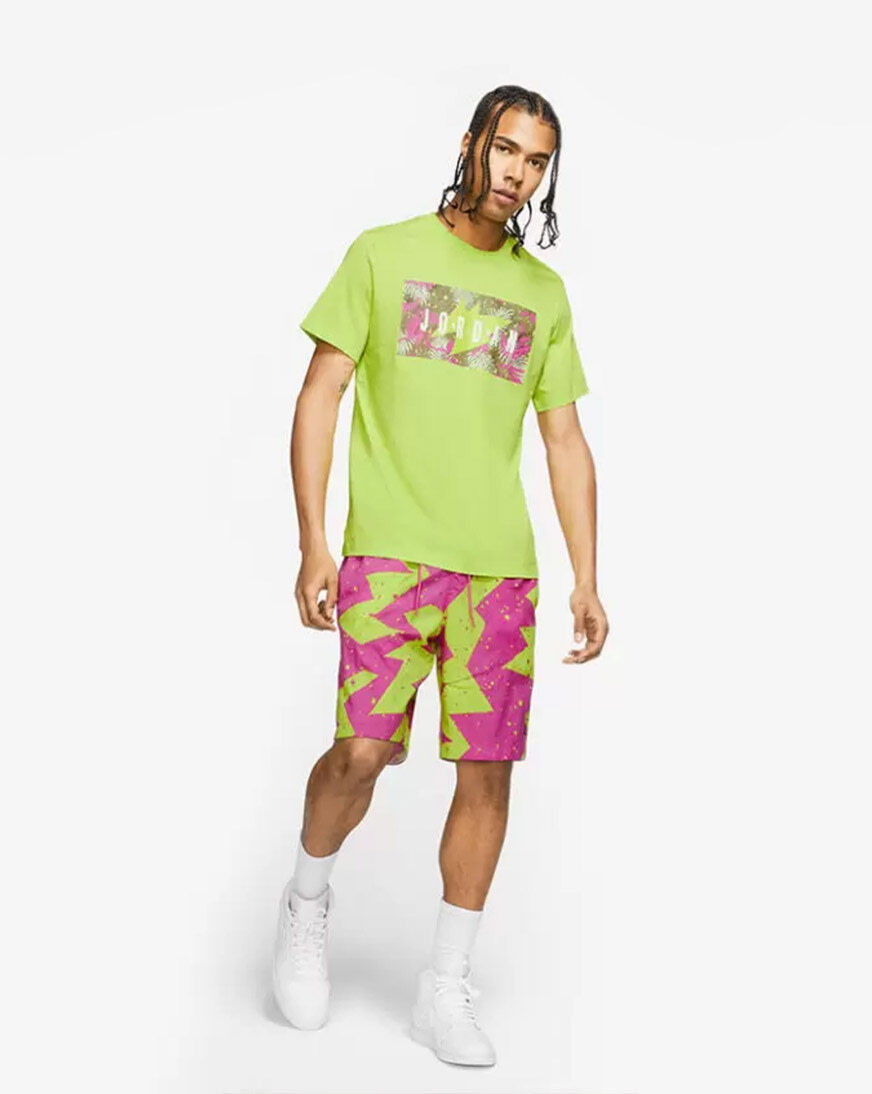 Shop Jordan Poolside Floral Crewneck Tee CQ2060-389 green | SNIPES USA