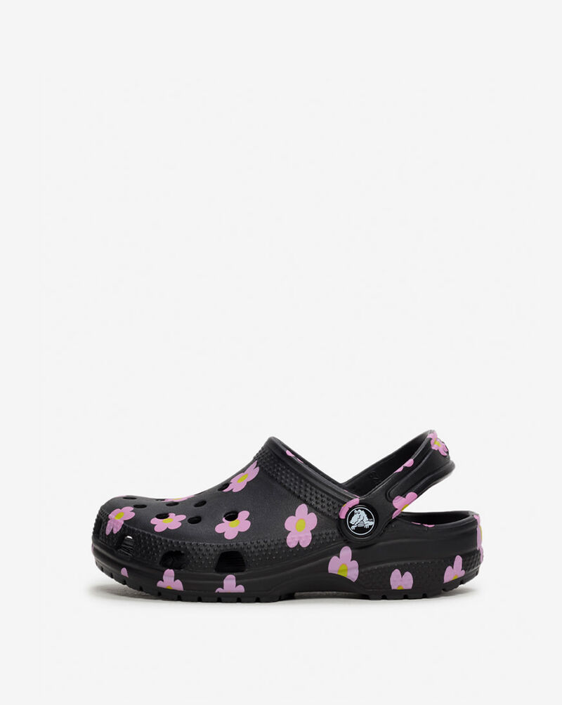 Crocs Pre-School Classic Flower Clog 212670-001 Black 1