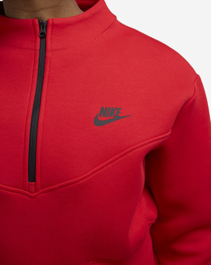 Nike NSW Tech Fleece Cropped 1/2-Zip Top HJ1031-657 Red 4