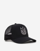 Cult of Individuality Clean Crystal Logo Mesh Back Trucker Curved Visor  623B11-CH80A Black 1