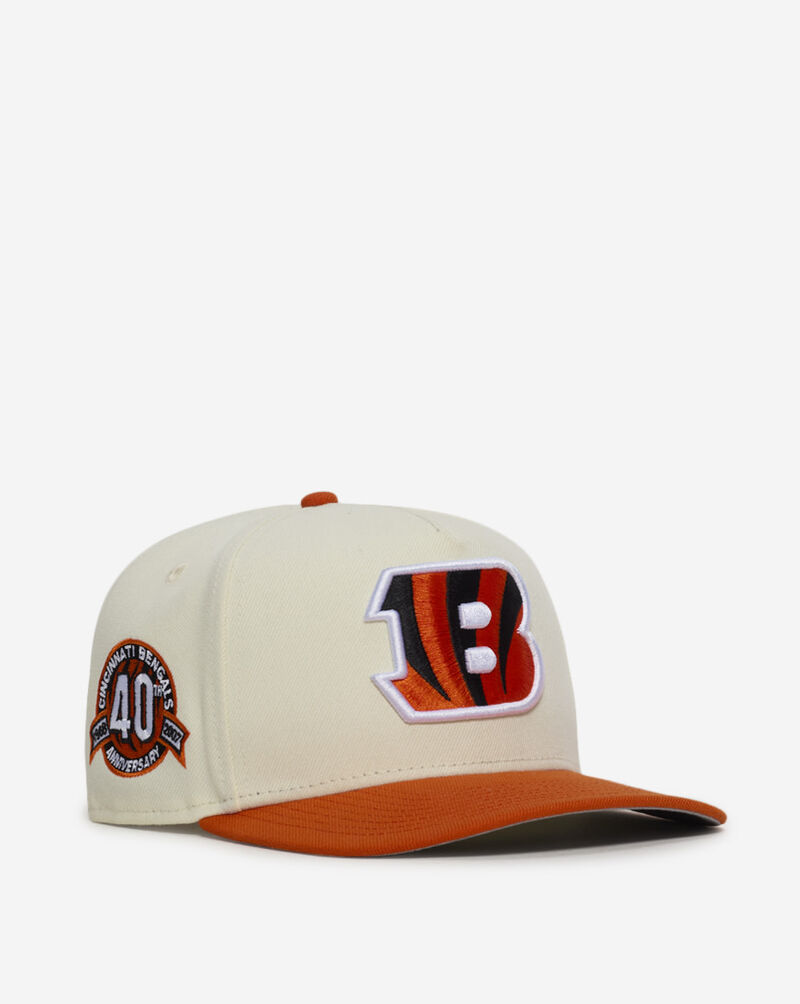 New Era 9Fifty Cincinnati Bengals Curve A-Frame Snapback Hat 71094924 cream 1