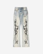 Smoke Rise Flocked Thorn Heart Denim Jeans RJP26S401SN-SEVILLEBLUE Blue 1