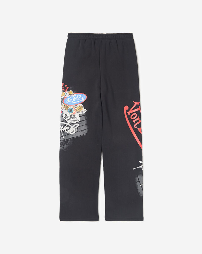 Von Dutch Kids' Airbrush Stacked Fleece Jogger Pant VND3B0493 Black 3