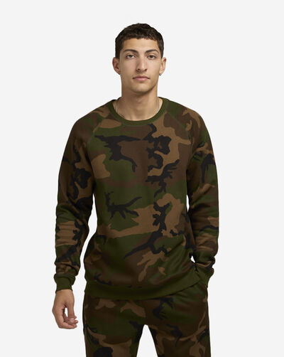 Brushed Fleece Raglan Crew