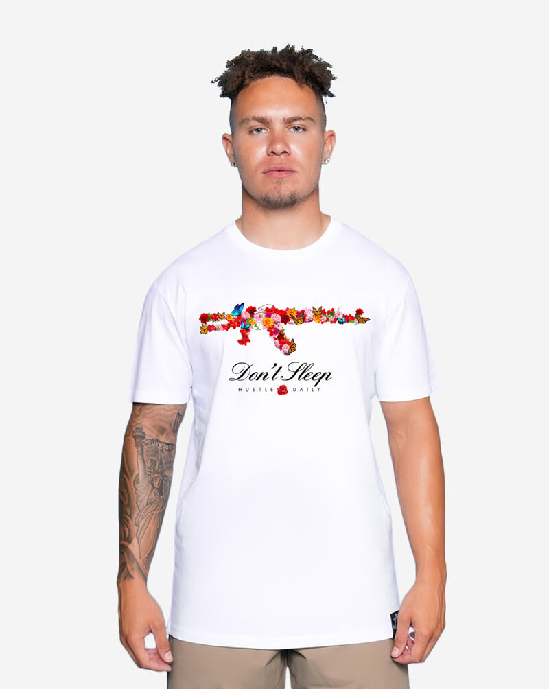 Hasta Muerte AK Rose Vines Tee HM-AKROSEVINE-TEE-WHT White 1