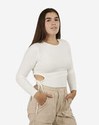 Side Ruched Long Sleeve Crop Top