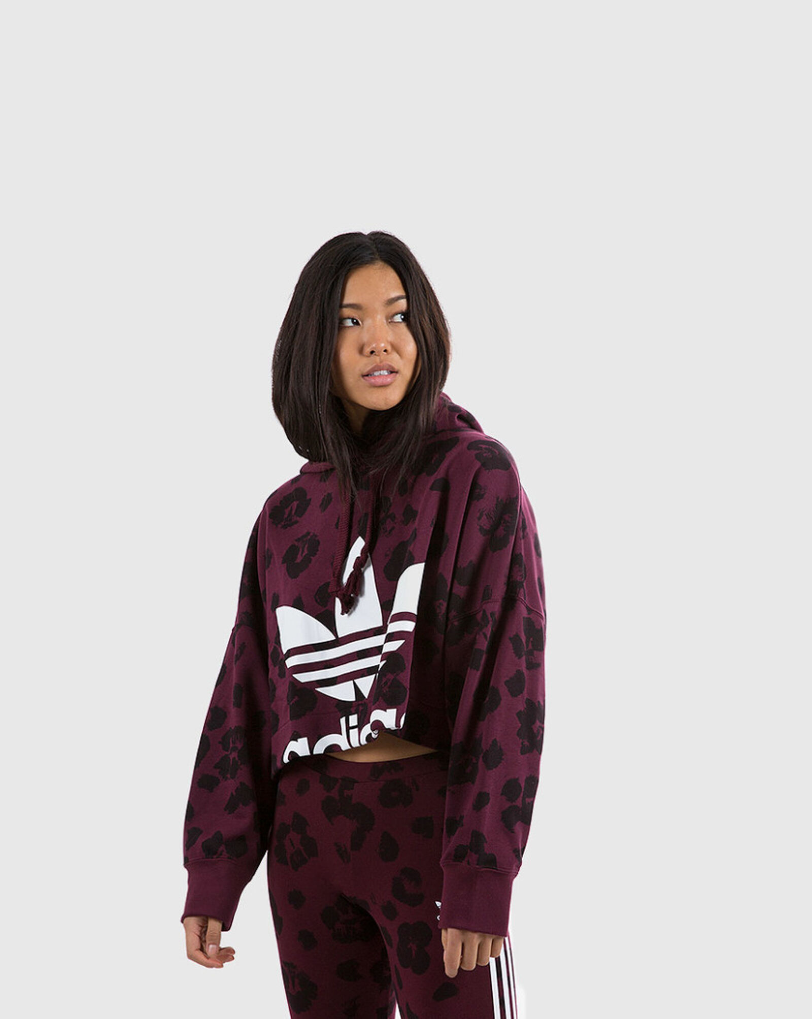 Shop adidas Originals Bellista Aop Cropped Hoodie EC1901 red | SNIPES USA