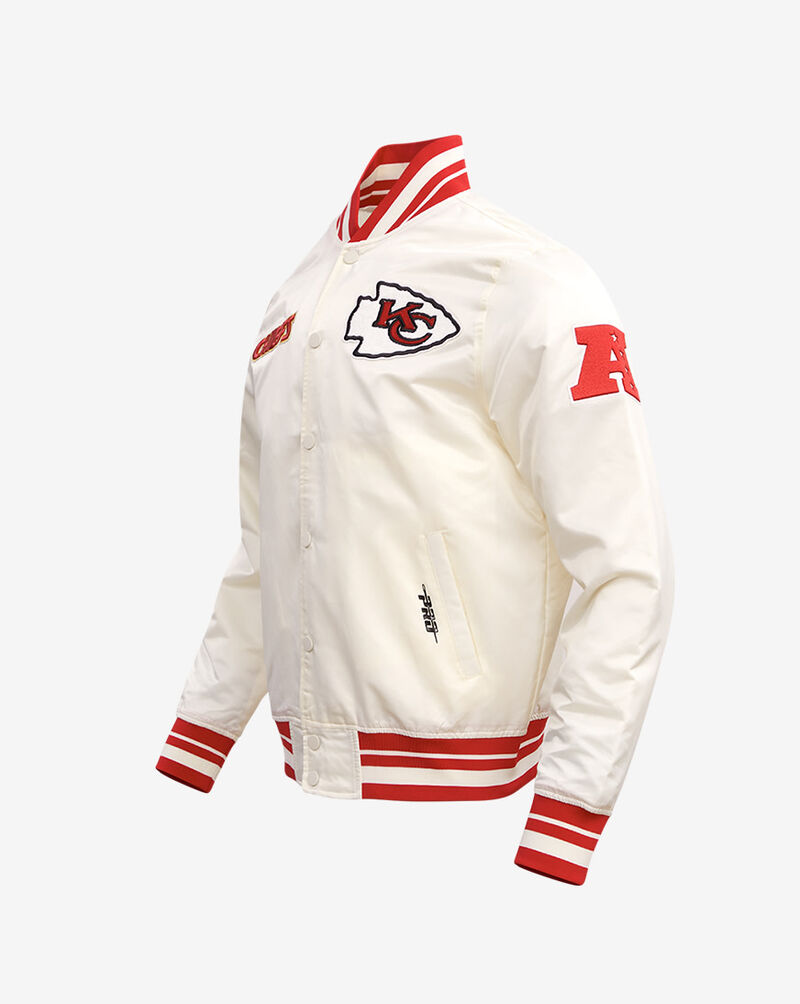 PRO STANDARD Kansas City Chiefs Retro Classics Rib Satin Jacket FKC6410364-ERD cream 3