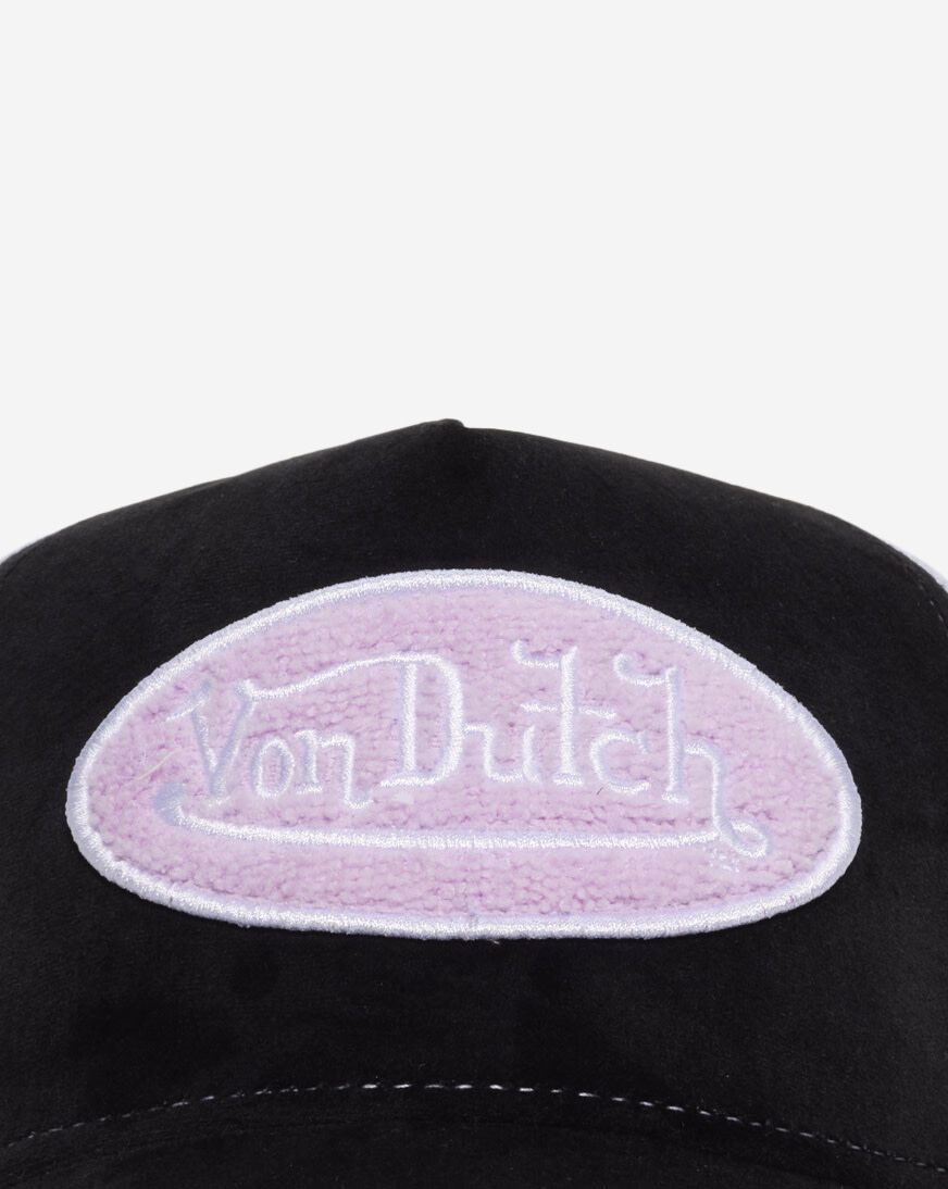 Shop Von Dutch Chenille Trucker Hat VDHH0071-BLACK black | SNIPES USA