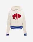PRO STANDARD Buffalo Bills Retro Fleece Cropped Pull Over Hoodie FBBC43992-ERB cream 1