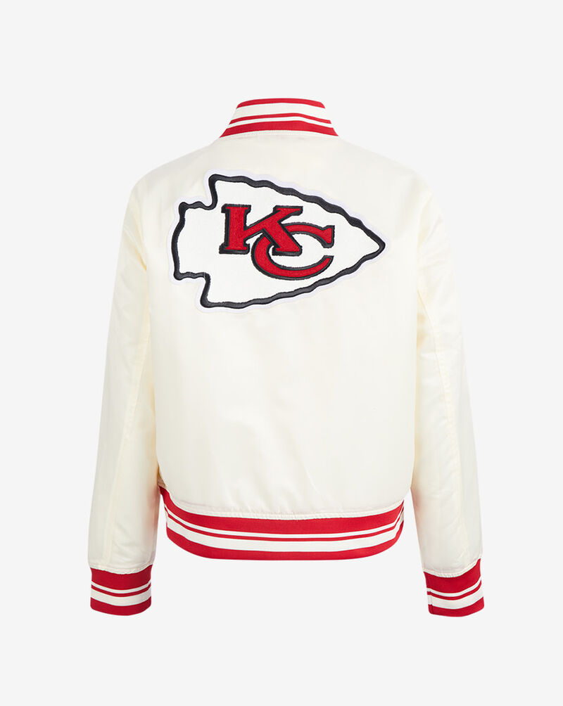 PRO STANDARD Kansas City Chiefs Retro Classic Rib Satin Jacket FKCU410242-ERD cream 2