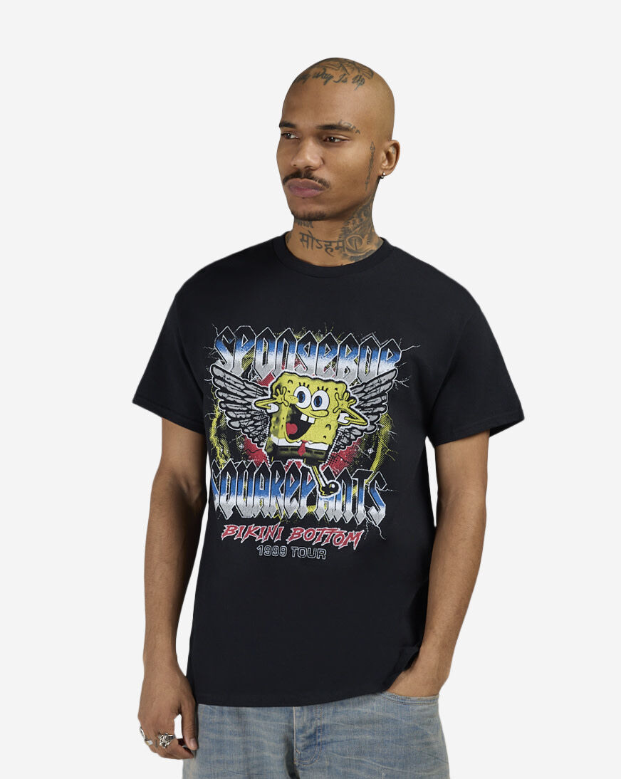 Shop Graphic Tees SpongeBob Bik Bot Tee 27BI270 black | SNIPES USA
