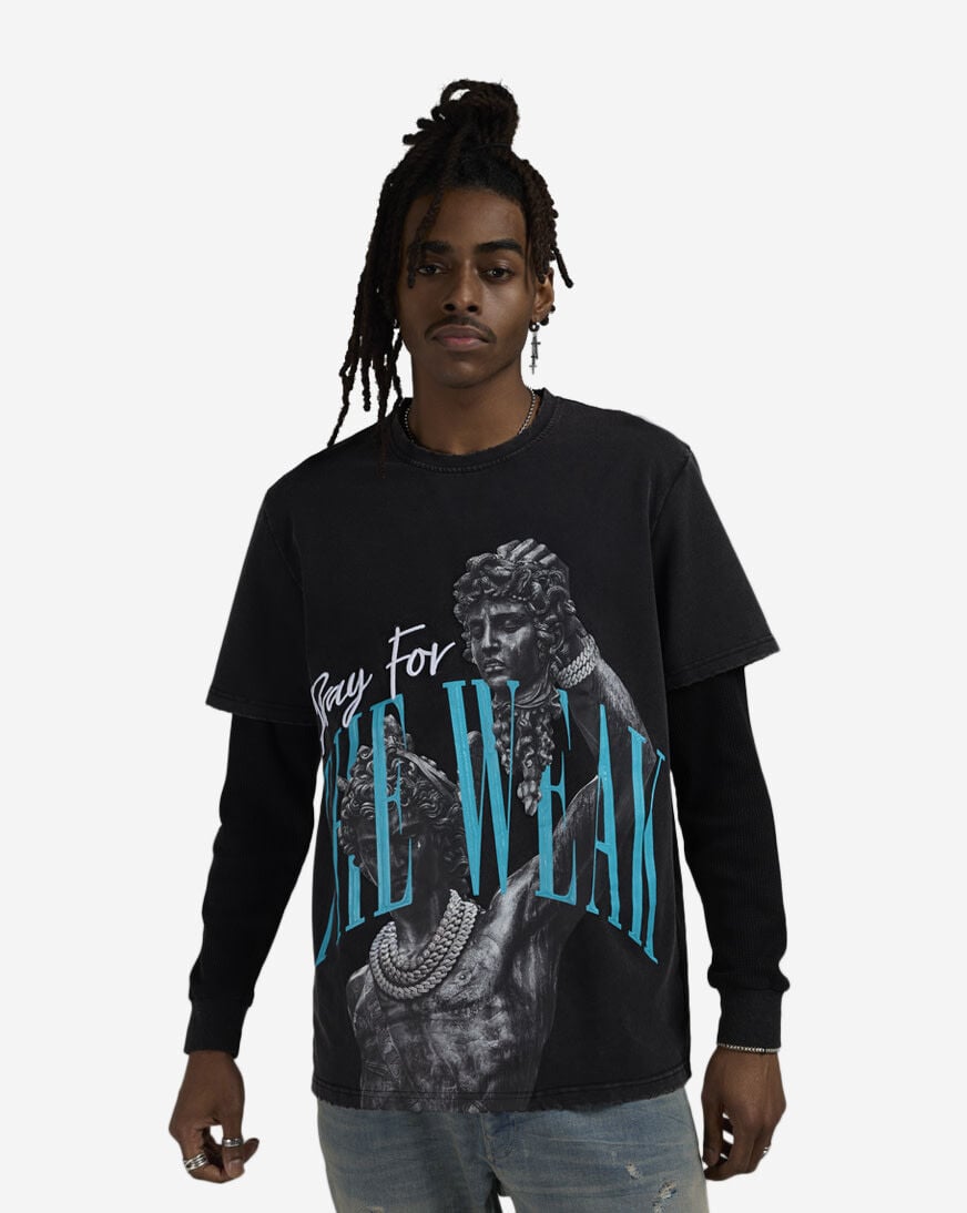 Shop STREETZ IS WATCHIN Pray For The Weak Long Sleeve 2Fer Tee