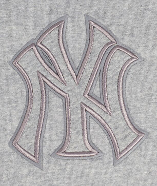 New York Yankees Neutral Drop Shoulder Fleece Pull Over Hoodie 