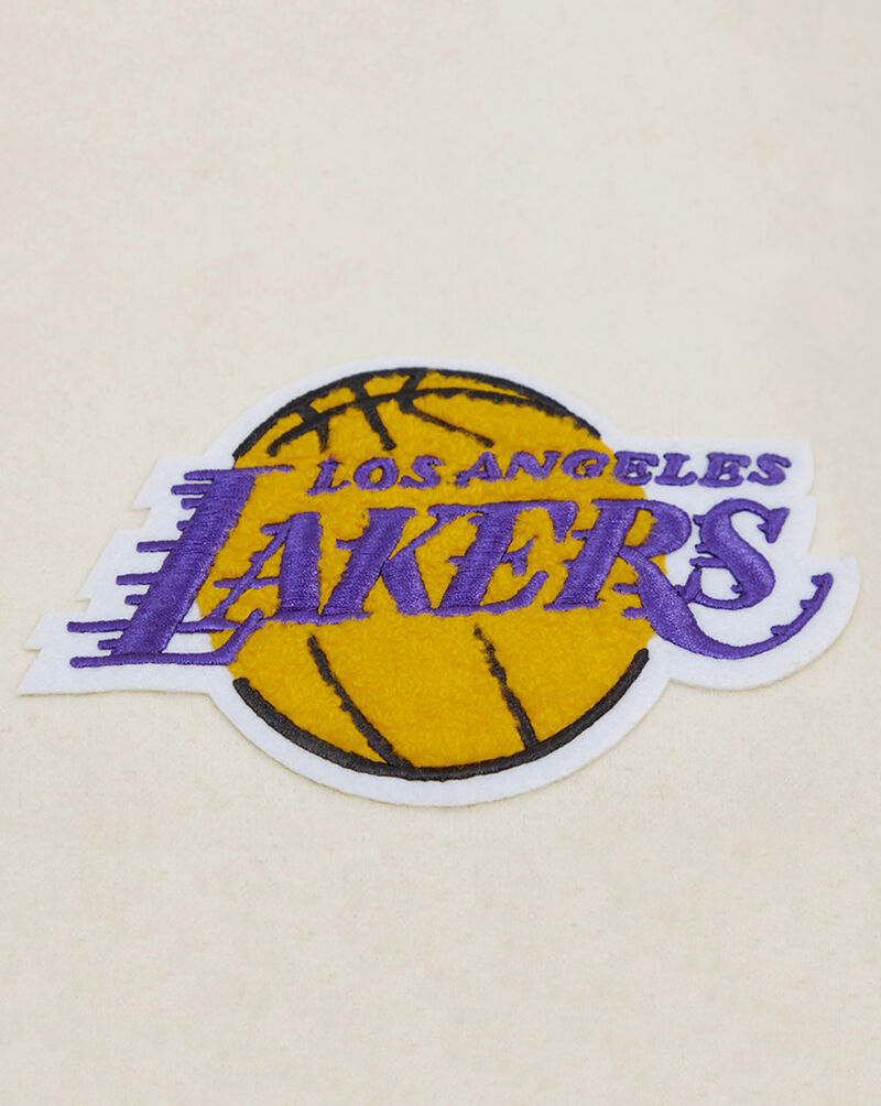 PRO STANDARD Los Angeles Lakers Retro Classic Rib Wool Varsity Jacket BLLH56220-EPU cream 4