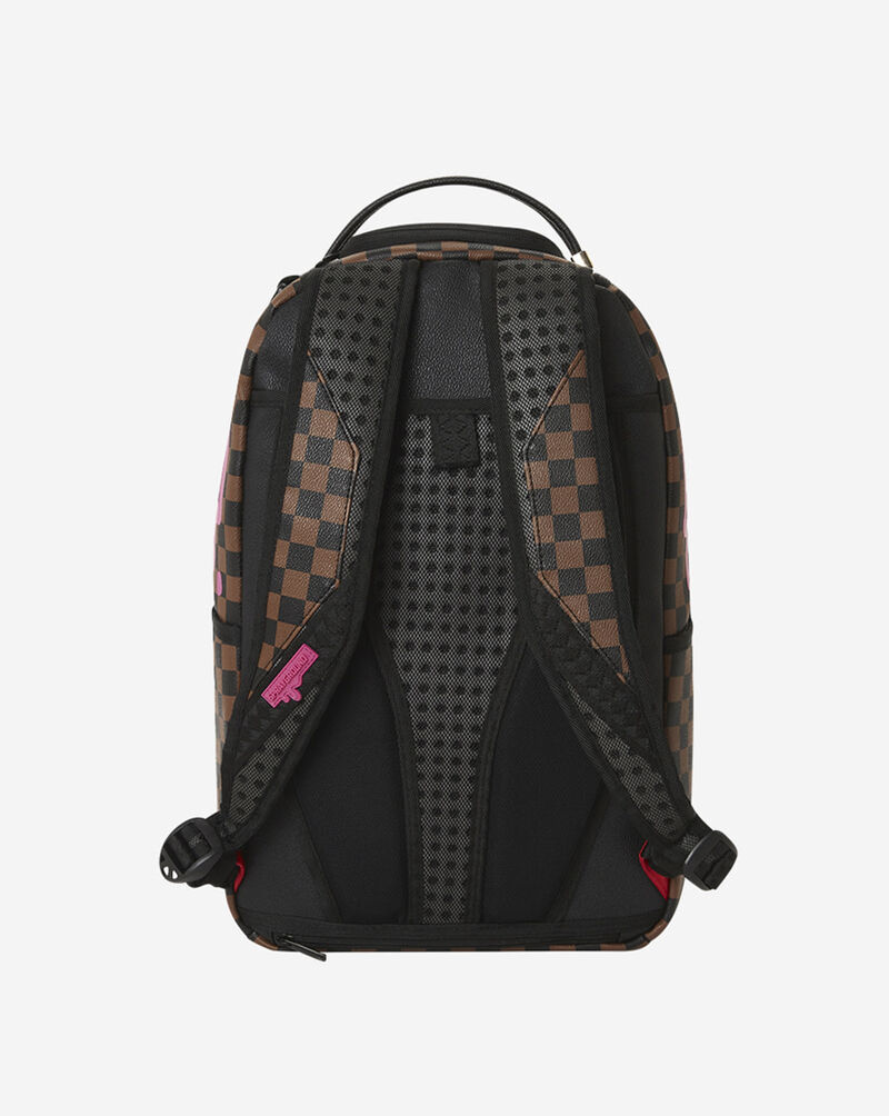 Sprayground Pink Check Drip Backpack B5077 Brown 4