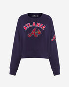 PRO STANDARD Atlanta Braves Classic Fleece Crewneck  LABC34342-MDN Blue 1