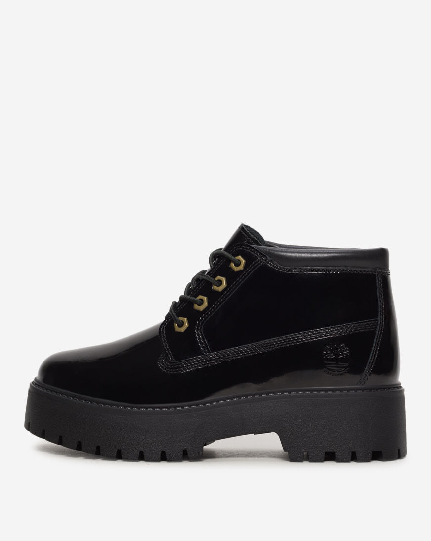 Shop Timberland Patent Leather Stone Street Platform Chukka
