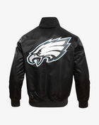 PRO STANDARD Philadelphia Eagles Big Logo No Fill Satin Jacket FPE6410204-BLK Black 2