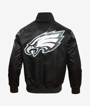 Philadelphia Eagles Big Logo No Fill Satin Jacket