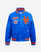 Big Boys' New York Mets Retro Classic Rib Satin Jacket