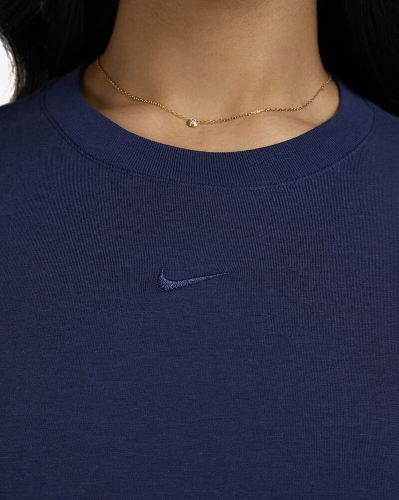 Nike NSW Chill Knit Slim Long-Sleeve Cropped Top HF5322-410 Blue 3