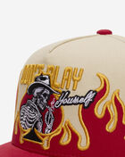 Field Grade Don't Play Yourself Flametooth Twill Trucker Hat 1005587 Beige 2