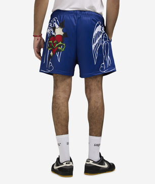 Cross Snake Mesh Shorts