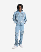 Smoke Rise Trouble In Peace Hoodie  FO26F541SN-BLU Blue 4