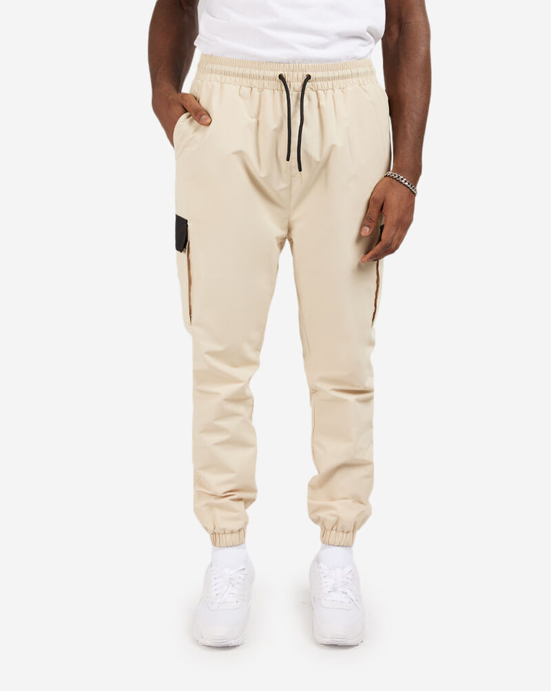 Shop SNIPES Colorblock Nylon Cargo Pants SNQ123014M-BRI beige | SNIPES USA