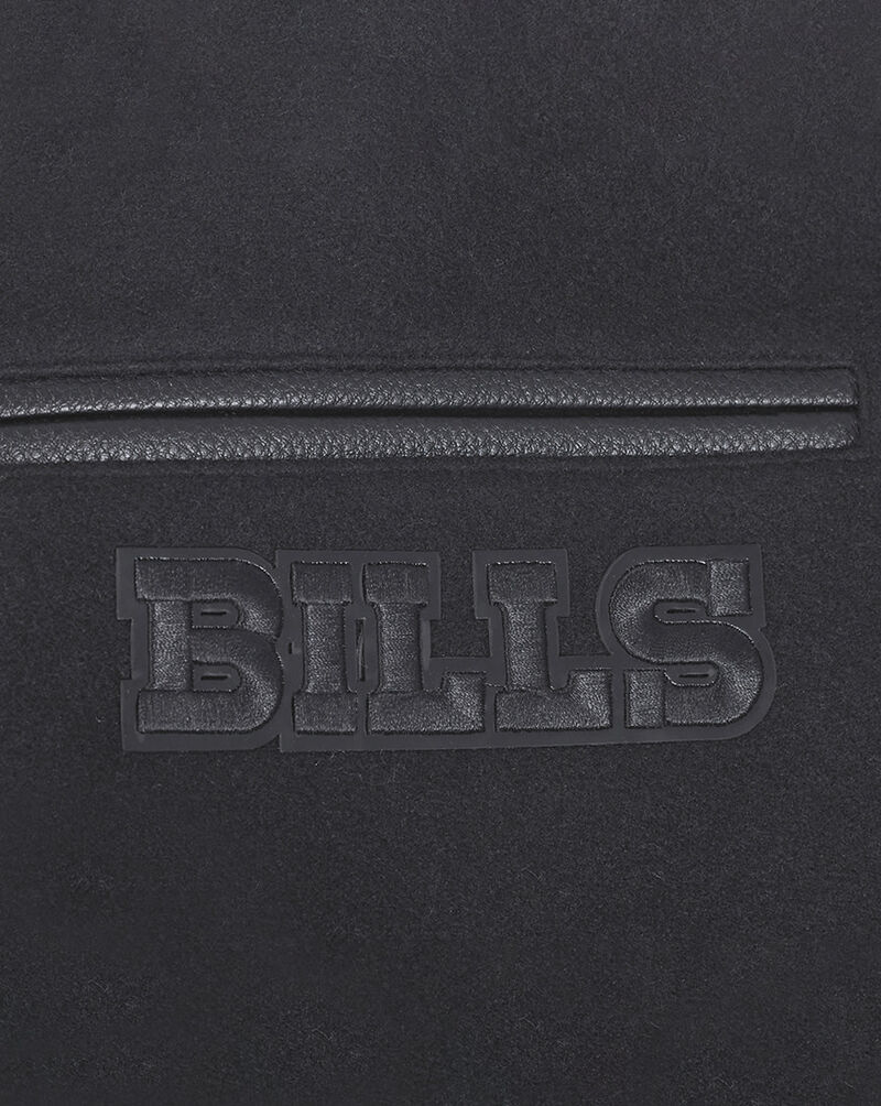 PRO STANDARD Buffalo Bills Triple Black Wool Varsity Jacket FBB641676-3BK Black 2