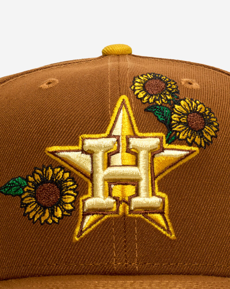 New Era 59Fifty Houston Astros Sunflower Fitted Hat 60949324 Brown 2