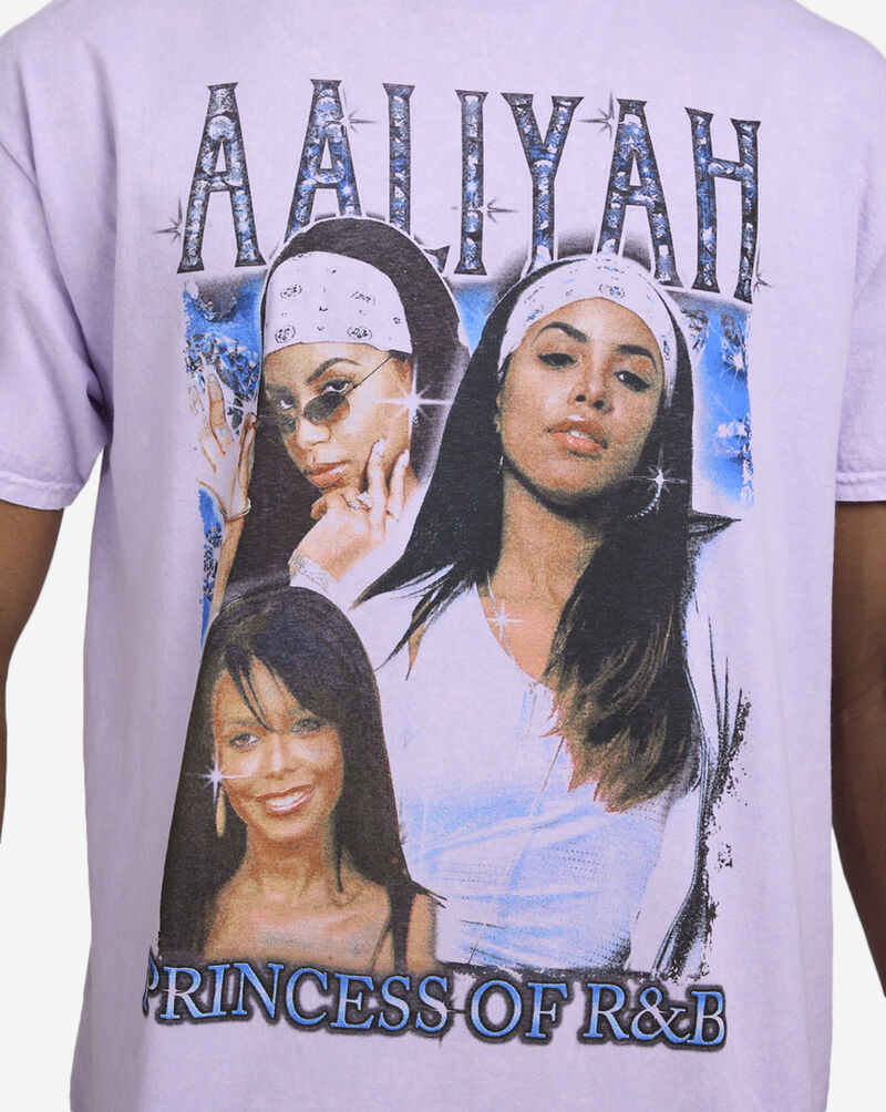 Graphic Tees Washed Aaliyah Tee ALA1076XX Purple 3