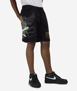 Dagger Rose Fleece Shorts