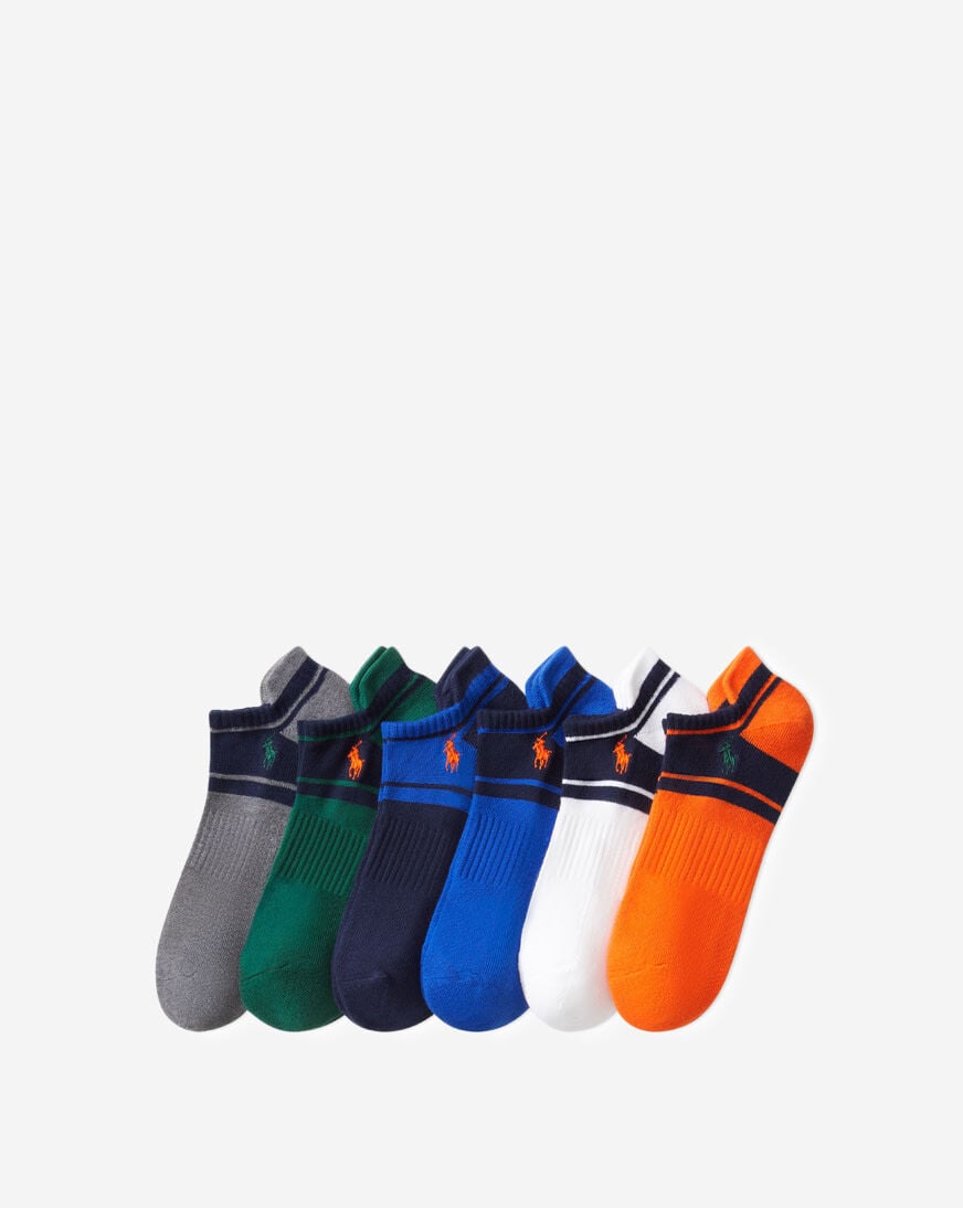 在庫一掃セール売れ筋ランキング Shop Polo Ralph Lauren Striped 6Pk Low Cut (L) 827563PK3-991 アニメ